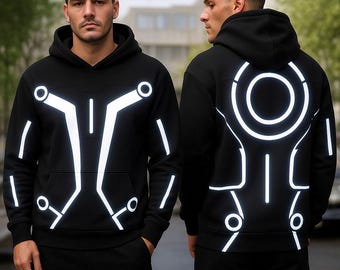 Tron Legacy 3D Full Over Print Hoodie, Disneyland Cosplay Halloween 3D Hoodie, Tron Legacy Magic Kingdom Costume, Disneyworld Roller Coaster