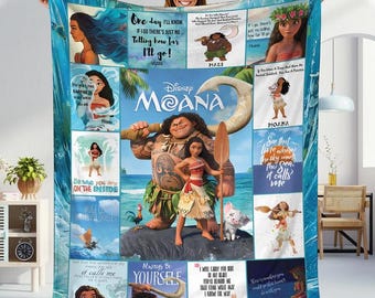 Moana Maui Fleece-Decke, Hei Hei Moana Prinzessin Decke, Moana Disneyland Decke für Bett Couch Sofa, Magic Kingdom Fleece-Decke