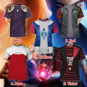Disneyland Zombies 3D Full Over Print Hoodie, Zombies 4 Characters Cosplay Sweatshirt, Halloween Cosplay Sweatshirt, Zombies Costume Shirt