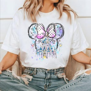 Disneyland Princess Castle Shirt, Disneyland Girl Vacation Shirt, Disneyland Watercolor Tees, Disneyland Girls Trip 2025 Shirt, Castle Tees