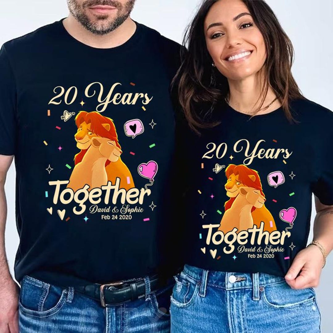 Simba and Nala Anniversary Valentine Shirt, the Lion King Disneyland ...