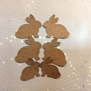 Embellissement scrapbooking lapin fait main