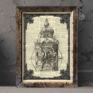 Eldritch Horror Tentakel Laterne Kunstdruck | Necronomicon Fragment | Poster von HP Lovecraft | Okkultes Cthulu Dekor | Witchy Geschenke