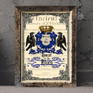 Ravens Claw House Crest Art Print | School of Witchcraft and Wizardry Wall Art