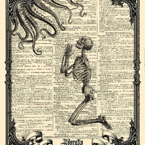 Cthulu Horror Art Print HP Lovecraft Poster Occult Art image 3