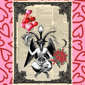 Alternative Gothic Valentines Day Card. Anniversary card