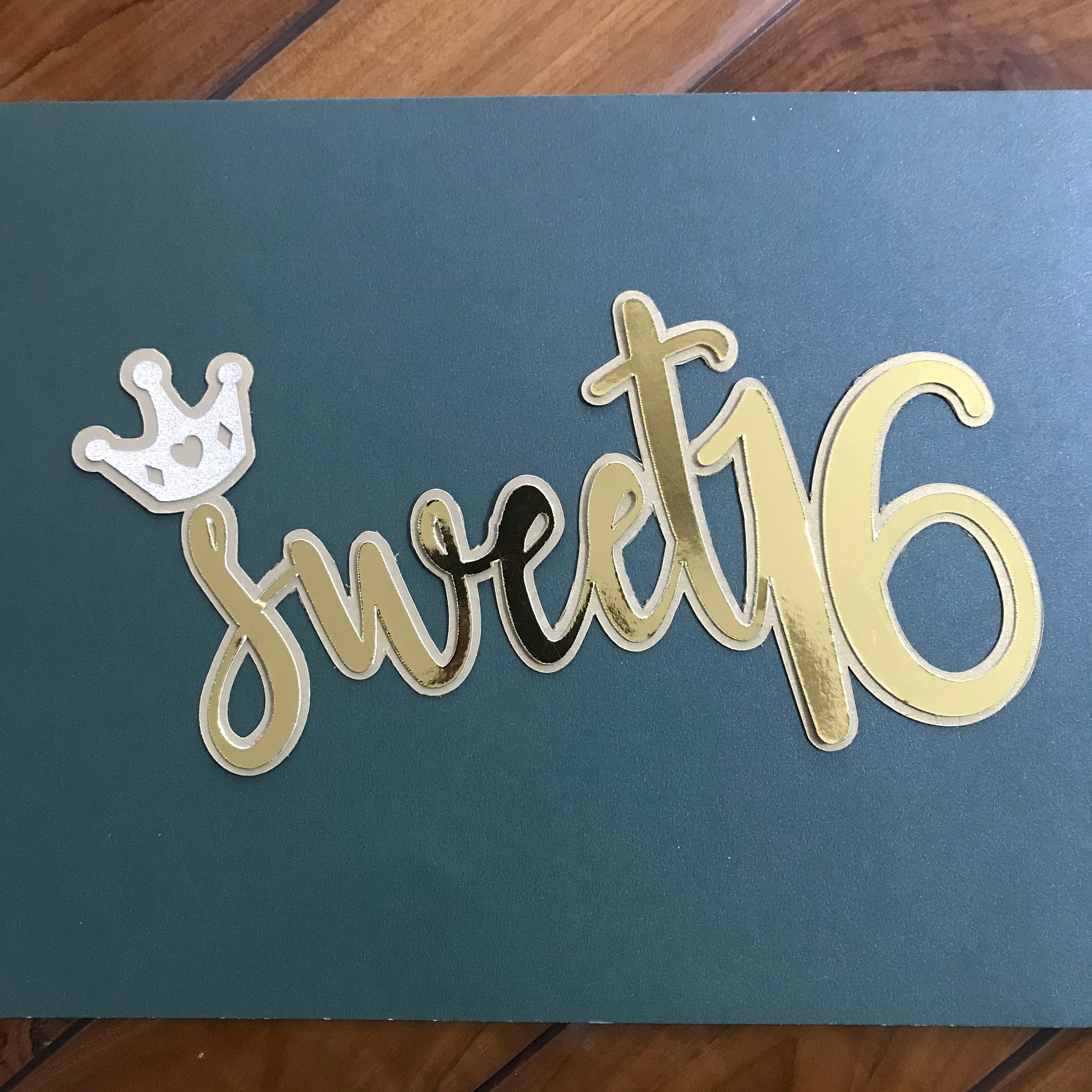Download Sweet 16 Cake topper SVG Sweet 16 topper Sweet Sixteen | Etsy