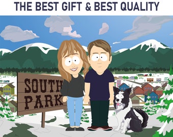 South Park Custom Personalized Digital Portrait | South Park Portrait | Valentines Gift