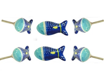4 Cabinet Knobs for Dresser Drawers Cabinet Handles Pulls for Home Office Cupboard Tropical Jelly Fish with Corrals