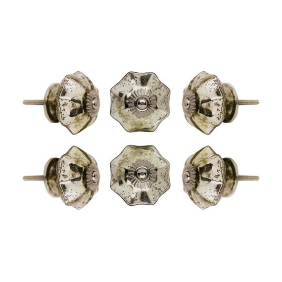 Set of 6 Knobs Mirror Knob Premium Drawer Cupboard Etsy