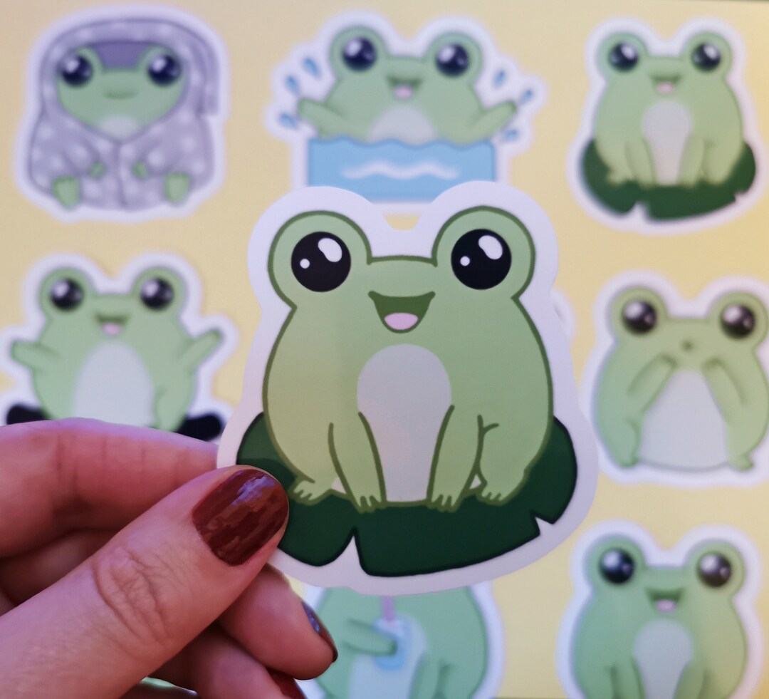 Cute Frog Stickers | Individual Stickers - Etsy