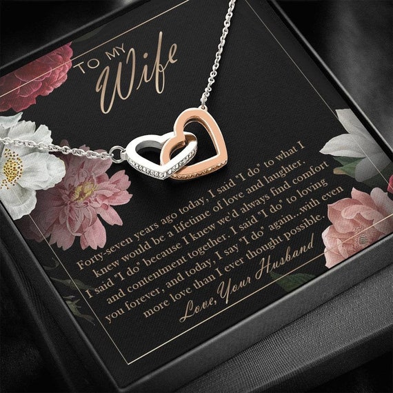 47th Anniversary Gift for Wife What to Get Wife for 47th Anniversary 47  Year Anniversary Jewelry Gift 47 Year Wedding Anniversary Gifts 