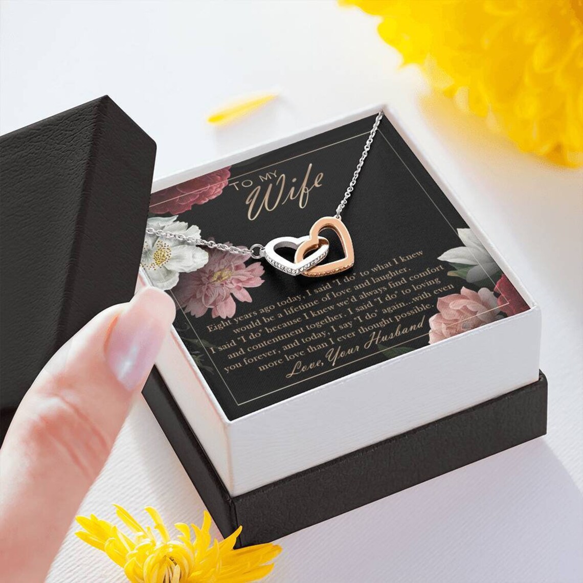 8th Anniversary Gift for Wife 8 Year Anniversary Jewelry - Etsy UK