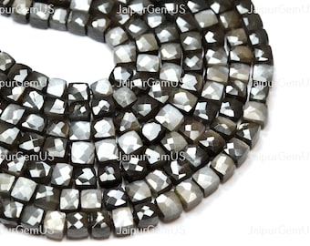 5 Strand ~~~ Grey Moonstone~~~ 2mm Faceted Center Drill Rondelles~~~Grey Moonstone Gemstone Beads 13 Inches Long