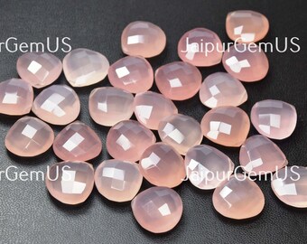 SUPERFINDINGS 2 Fili Di Perline Calcedonio Rosa Naturale – 8mm – 96 Pezzi Circa – Foro 1,2 Mm – Per Creazione Gioielli Fai Da Te
