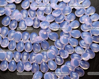 2 Perline Briolette In Zircone Cubico Piatto, Taglio A Pera 7x18 Mm, Colore Lavanda, Nuove Con Etichette