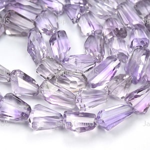 9 Inches Strand, Finest Quality, Natural Pink Amethyst Faceted Fancy Nuggets Shape Beads, Size-12-22mm Approx