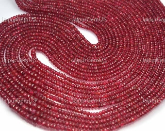 32 Cts Weight Of 16 Inches Strand 2-4.5 MM Superb Item At Low Price Red Spinel Beads Natural Red Spinel Smooth Rondelle Beads 32 Cts Weight Of 16 Inches Strand 2-4.5 MM Superb Item At Low Price Red Spinel Beads Natural Red Spinel Smooth Rondelle Beads