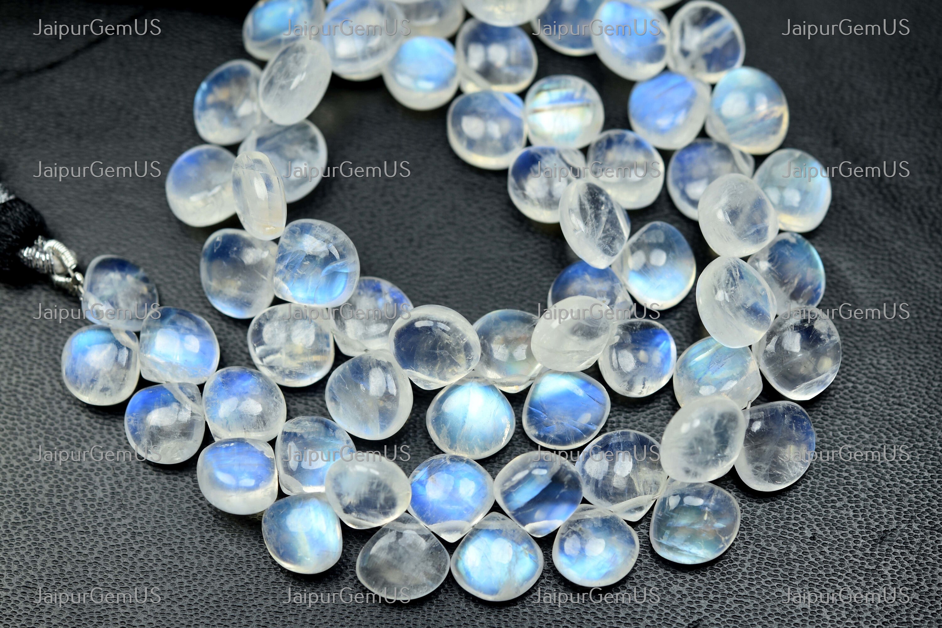 10 インチ ストランド、最高品質の天然ホワイト レインボー ムーン