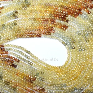 30 cm sträng, AAA+ kvalitet, naturliga multizirkonpärlor i skuggad fancy facetterad rondellform, storlek 2,50 mm