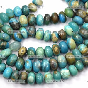 100% Natuurlijke Opalina Opaal, Super Kwaliteit, Edelstenen Gladde Rondelles Vorm Kralen, Maat-7.50-9.50mm Approx (Opal-138) (Lengte Grootte Variatie)