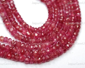 16 Inches Long Strand,Natural Burma Pink Spinel Faceted Rondelles Size 4-2.25mm 003