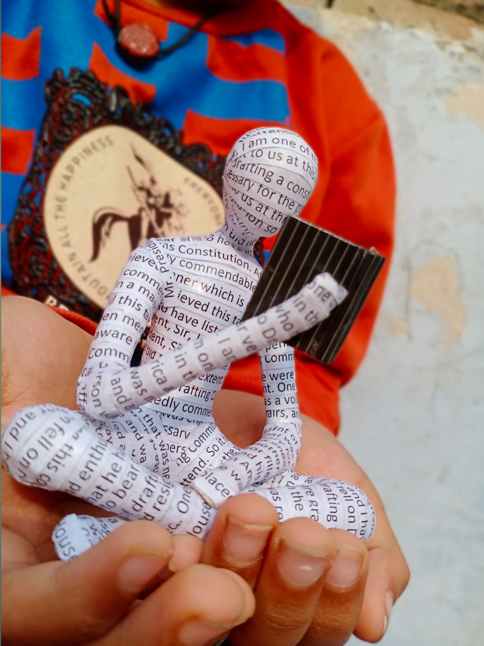 Papier Mache Sculpture, Sculpture Figurine Book Reading, Collectible