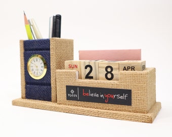 Desk organizer office desk accessories, Home and office supply holder, Pen and Pencil Stationery Storage, Eco-friendly and Sustainable