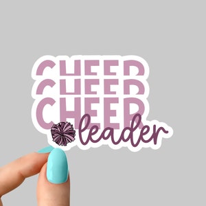 cheer leader pop pop sticker, cheerleader sticker, cheer dance laptop decals, music tumbler stickers, jazz water bottle sticker
