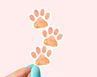 dog watercolor paw print sticker,funny laptop stickers, funny stickers, laptop decal, watercolor paw sticker for tumbler, watercolor sticker