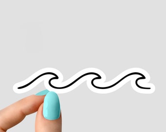 wave ocean waves sticker, motivational workout Laptop Decals, inspirational gym motivational stickers for tumbler and laptop
