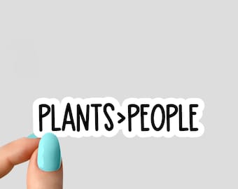 人より植物のステッカー、ハッシュタグ「植物ママ」ステッカー、植物の生命のステッカー、植物のラップトップ ステッカー、植物のタンブラー ステッカー、植物のウォーターボトル