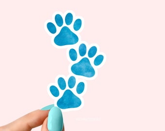 dog watercolor paw print sticker, funny laptop stickers, funny sticker, laptop decal, watercolor paw sticker for tumbler, watercolor sticker