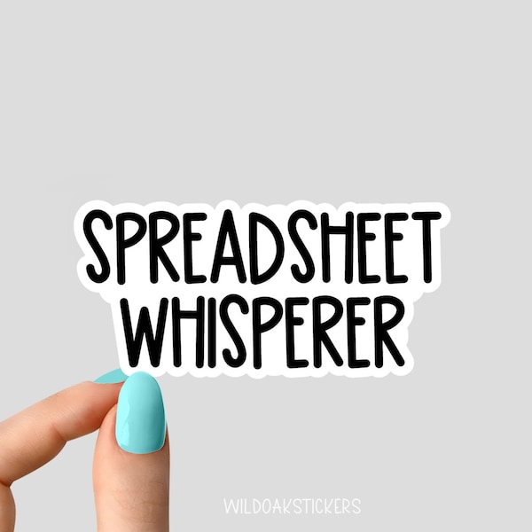 spreadsheet whisperer sticker, math laptop stickers, math water bottle decals, office sticker