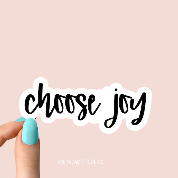 choose joy stickers, joyful stickers, joy motivational stickers for tumbler, laptop and water bottle decals