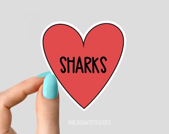 heart shark stickers, respect the local shark stickers, respect the locals sticker decals for laptop tumblers and water bottle decals