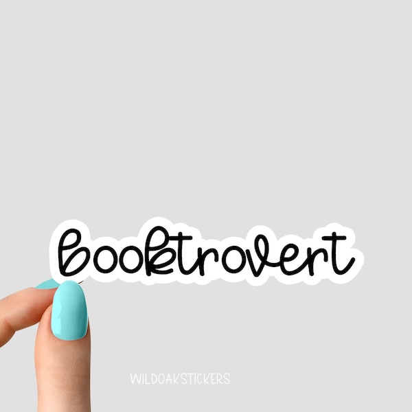 booktroverts sticker, funny introvert stickers, laptop decals, motivational tumbler stickers, water bottle sticker, water bottle decal