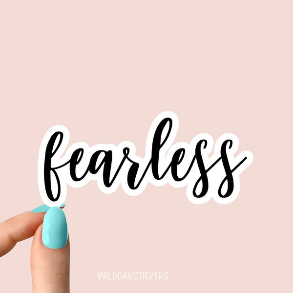 fearless sticker, faith decals, pray christian Laptop Decals, inspirational for Water Bottles and Laptops, Funny Stickers Tumbler