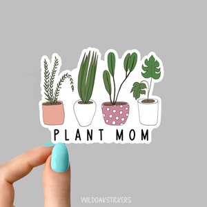 pegatina de mamá de planta, pegatinas de plantación suculentas de plantas en macetas, pegatinas de vida vegetal pegatinas de plantas portátiles, pegatinas de vasos de plantas