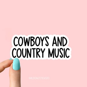Adesivo de cowboys e música country, adesivos engraçados de café, adesivos de música country, adesivos sarcásticos para laptop e decalque de copo