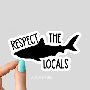autocollants de requin, autocollants de respect des requins, autocollants de respect des requins pour les verres d'ordinateur portable et les décalcomanies de bouteille d'eau, décalcomanie d'océan