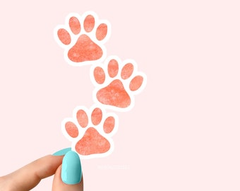 dog watercolor paw print sticker, funny laptop sticker, funny stickers, laptop decal, watercolor paw sticker for tumbler, watercolor sticker