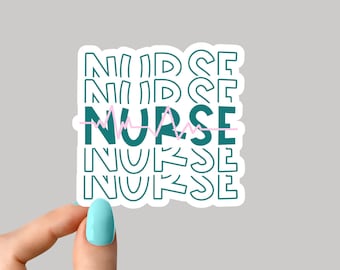 Nurse Heartbeat Sticker, Nursing Sticker, Nurse Stickers Laptop Decals, inspirational for Water Bottles and Laptops, Funny Nurse Stickers
