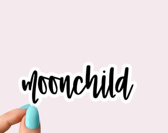 moon child sticker, wild moon stickers, nature funny stickers, wild outdoors laptop stickers, water bottle decal stickers, tumbler stickers