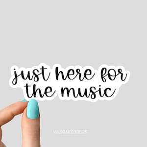 hier voor de muzieksticker, muzieksticker, muziekstickers, grappige muziekstickers, laptopstickers, songtekststickers,