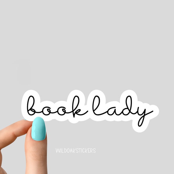 book lady stickers, book club stickers, funny reading sticker, read books laptop sticker, water bottle decals reading books, book nerd decal