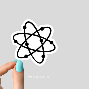 astronomy atoms sticker, science sticker, funny laptop science stickers, biology stickers for laptop and tumblers, i love science stickers,