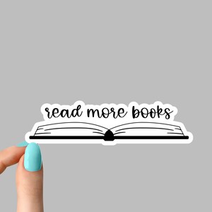 Sticker lisez plus de livres #2, autocollants rigolos, autocollants lisez plus de livres, autocollants lisez plus de livres pour ordinateur portable, stickers livres empilés pour bouteilles d'eau