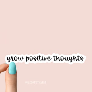 sticker voor groei positieve gedachten, stickerstickers voor motiverende groei laptop, stickers waterflessen voor inspiratie en motivatie