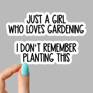 Sólo una chica a la que le encantan las pegatinas de jardinería, pegatinas de jardinería, pegatinas de botas de jardín, pegatinas de plantas suculentas, pegatinas de vida vegetal